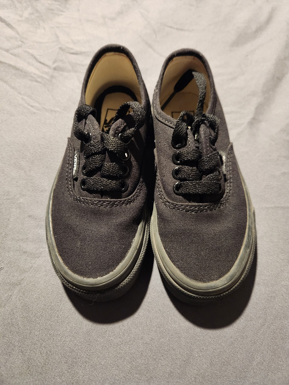 Vans Kids Black Canvas Lace-Up Sneakers